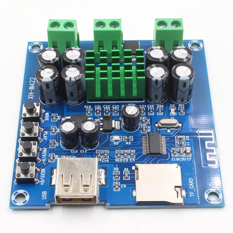 XH-M422 DC12-24V TPA3116D2 50W + 50W Blue-tooth 4.0 amplifier board With Blue-tooth U disk TF card player