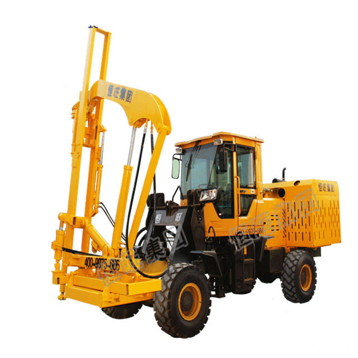 Small four wheels piling machine piling steel pile machine