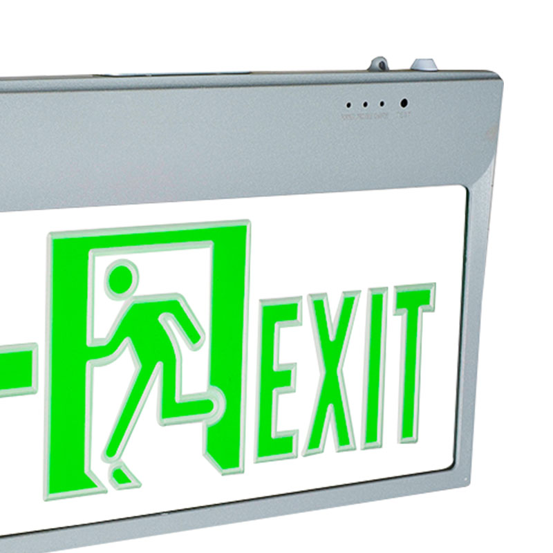 Multifunctional hanging 3w acrylic board salida led emergency egress light with battery backup