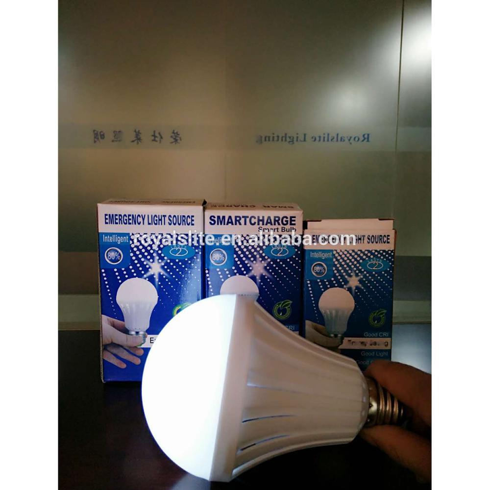 90LM/W LED type source battery powered led emergency light bulbs lamps A60 A65 E27 B22 base