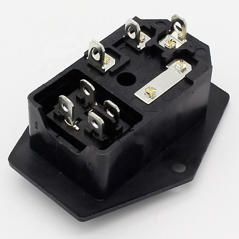 brass part! with 10A fuse ! power socket with Rocker Switch ac socket 3 Terminal Power Socket with Fuse Holder Connector