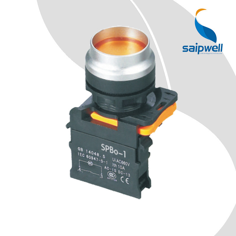 SAIP/SAIPWELL Push Button Switch Quick Offer Metal With Light Low Flat Button