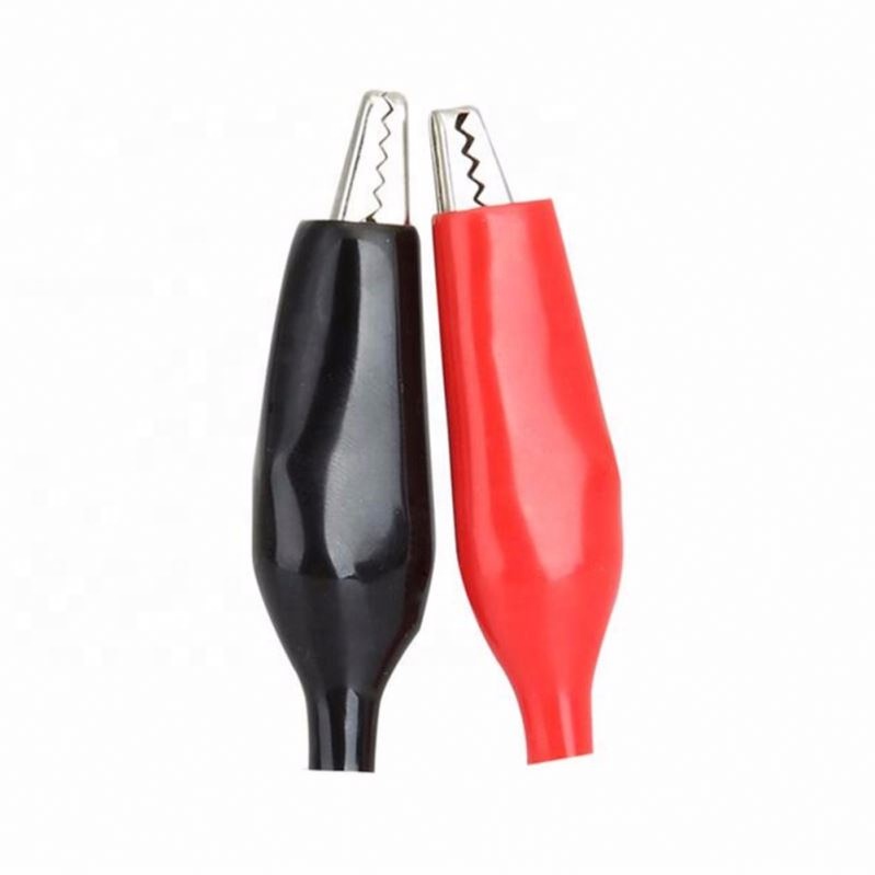 28mm Black Red Soft Plastic Coated Testing Probe Alligator Clips Crocodile Test Clip Random