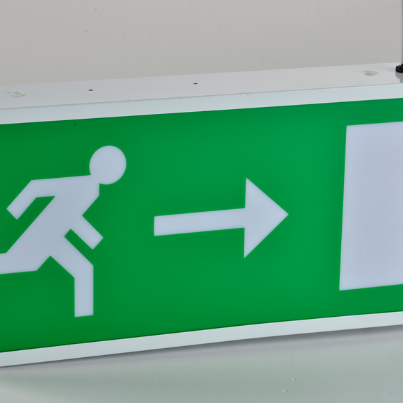Green running man exit sign emergency time 120min  2years warranty safe  exit