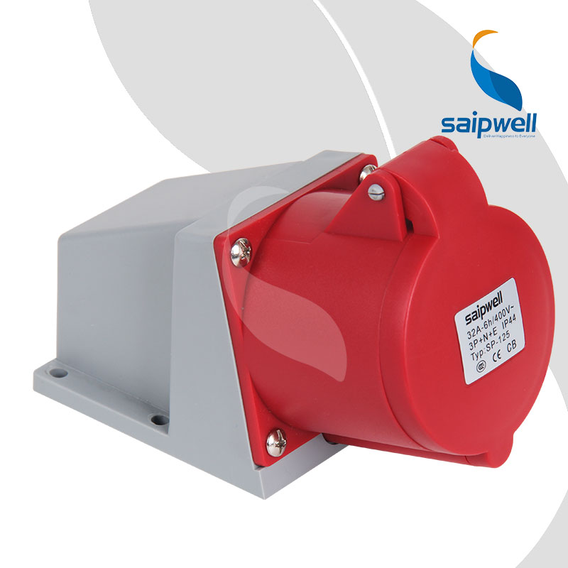 SAIPWELL/SAIP New 5P 32A IP44 Economical Surface Mounted Industrial Socket