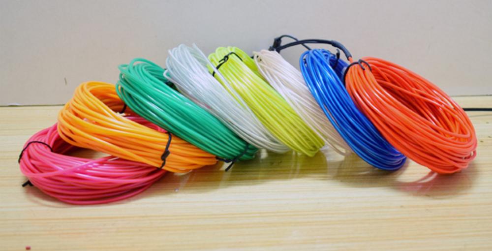 Custom Battery Powered waterproof RGB colors EL wire neon rope light for Party Decoration