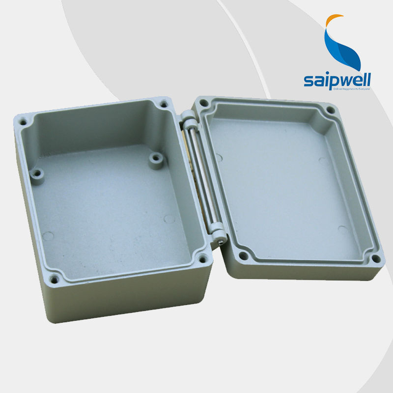 SAIP/SAIPWELL New Product 115*90*60mm Box With Lock Cast Aluminium Grey Cover Outdoor IP66 Waterproof Metal Box