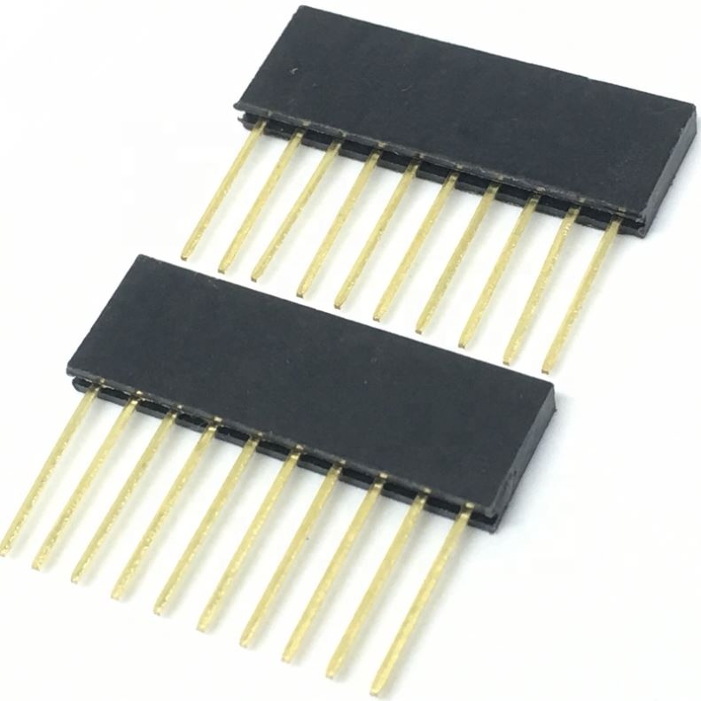 2.54mm Single Row Female Long pins 11mm Breakaway PCB Board Pin Header socket Connector 1*2/3/4/6/8/10/15Pin For