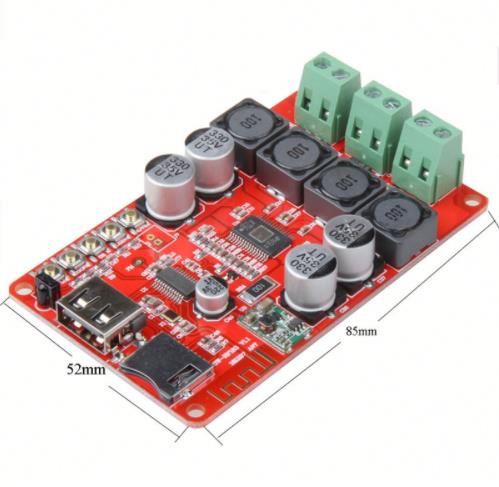 TPA3116 50W+50W Blue-tooth Receiver Digital Audio Amplifier Board TF card U disk player FM Radio With Remote control