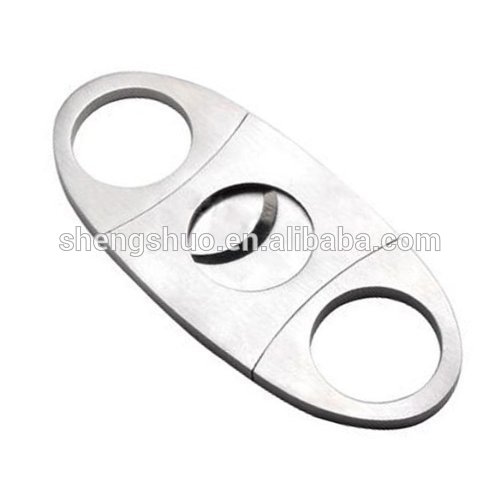 Stainless Steel Cigar Cutter Blade Metal Silver Scissor Pocket Size Knife