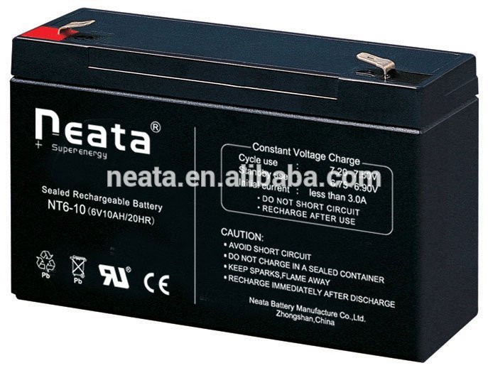 lead acid rechargeable battery 6v 12ah 20hr emergency light vrla agm battery