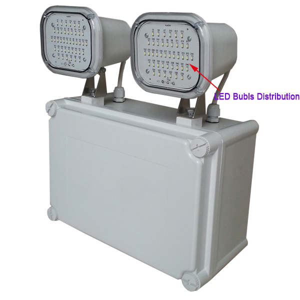 IP65 Waterproof Ni-cad Battery LED Twin-spot Emergency Light