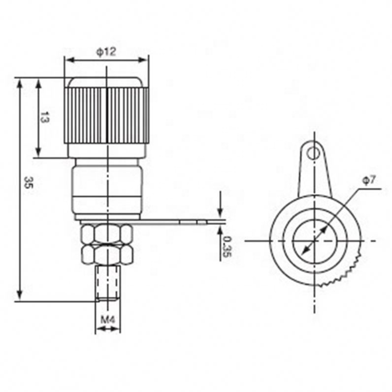 High Quality 1 pair (RED + BLACK) Amplifier Terminal Binding Post Banana Plug Jack Panel mount connector