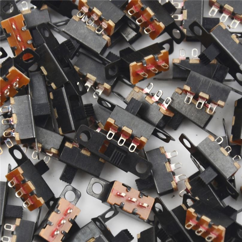 SPDT Slide Switches 5V 0.3 A Mini Size Black SPDT Slide Switch For Small DIY Power Electronic Projects