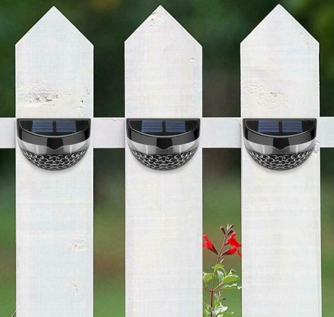 Solar  Fence Lights Wall Door Step 6 Led Light Outdoor Garden Lighting