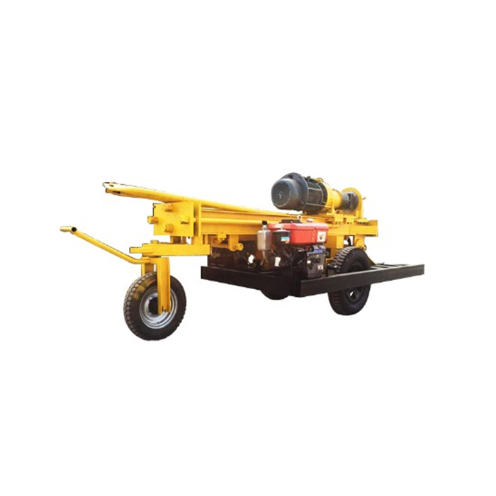 Pneumatic rock bolt water well drilling rig