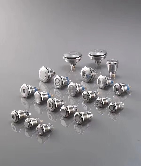 SAIPWELL19mm Electronic Button Wholesale IP67 Power ON/OFF Metal Push Button Switch