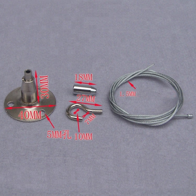 1.5M Chandelier light load-bearing rope hook lifting length adjustment ceiling steel wire rope