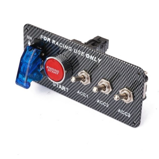 12V Blue Racing Car Ignition Switch Toggle Switch Start Panel