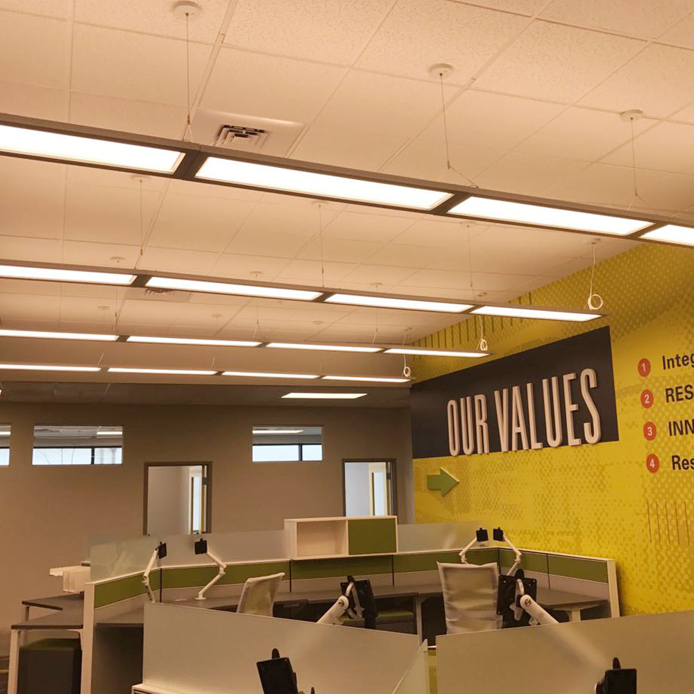 tunable white designed lighting fixture led hanging office lights