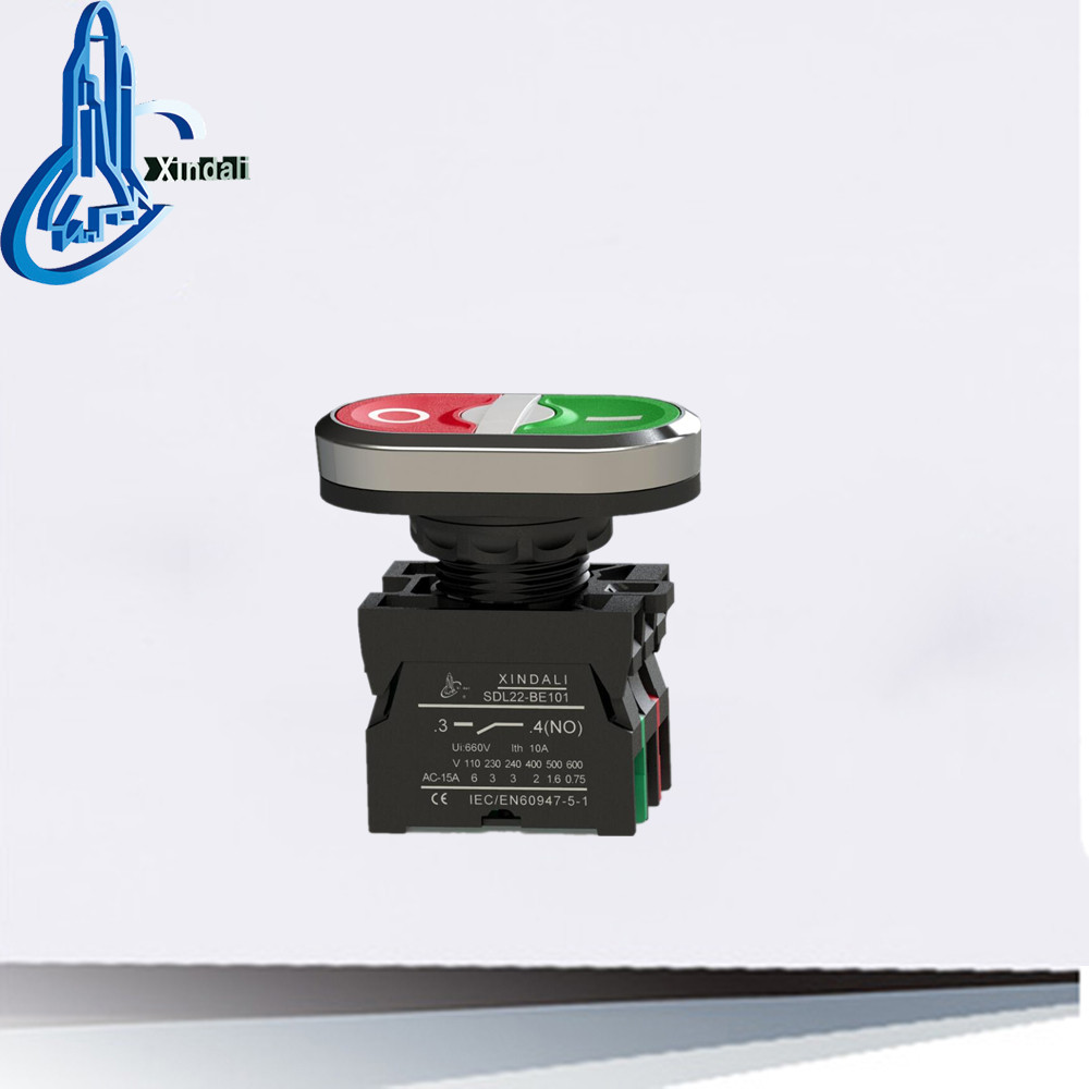 Good Quality Waterproof IP67 Double Head Push Button Switch with LED SDL22-CBW8365