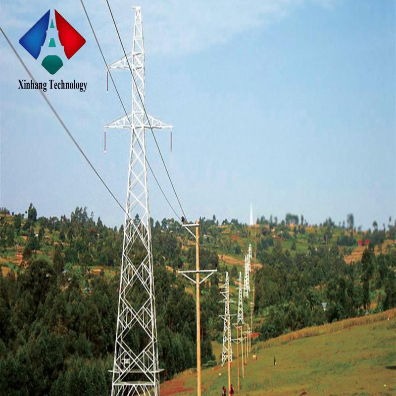 lattice galvanized electric tower transmission line steel tube pylons