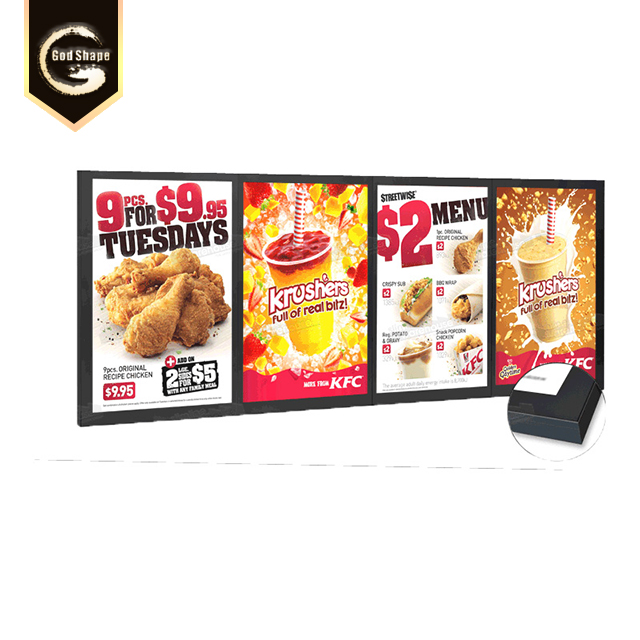 Full Color Letter Magnetic Acrylic Restaurant Menu Illuminated Led Light Box