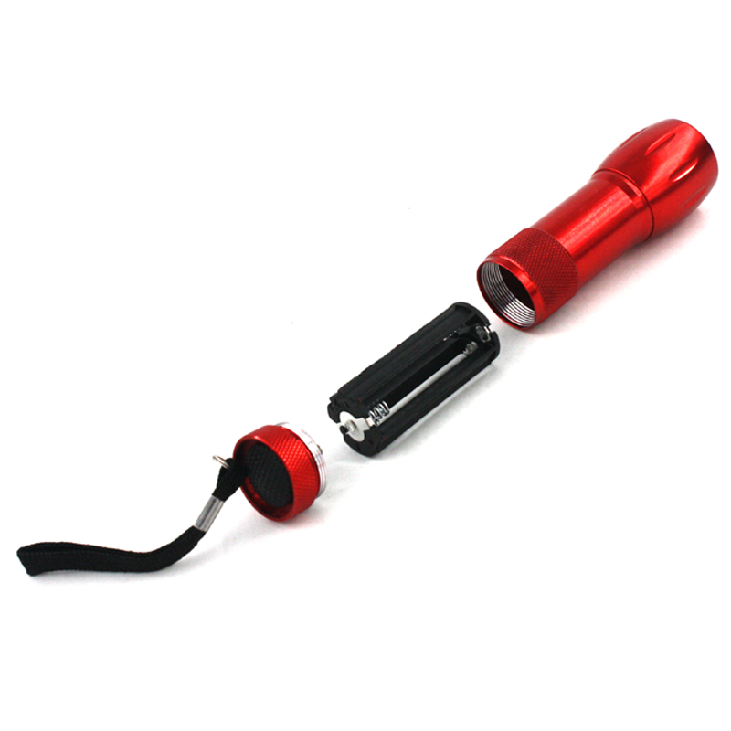 Goldmore Super Bright Aluminum 9 LED Flashlights Great Mini Portable Light for Camping