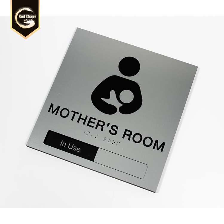 Non-illuminated signage indoor metal sign 3D aluminum office door nameplate