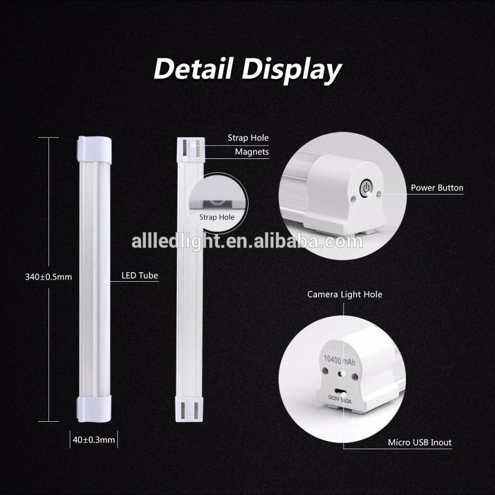 Multifunctional magnet LED emergency light flashlight 5 Modes outdoor lamp mini lantern camping light Portable tube rechargeable