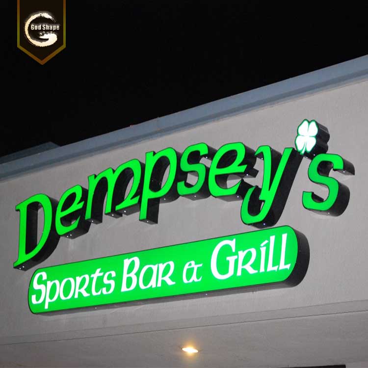 Front store sign led sign 3D build up letters stainless steel channel letters signage