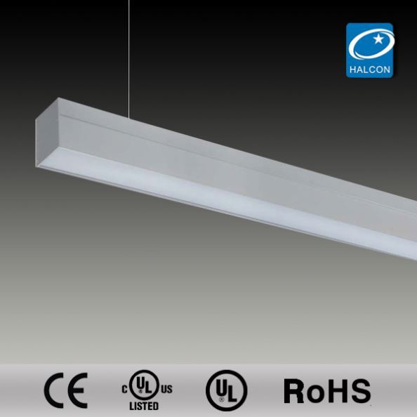 50W Linear Workshop Dimmable Led Office Pendant Luminaire Light