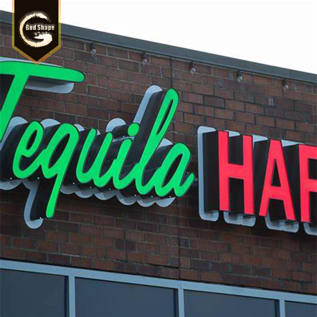 Exterior LED Sign Wall Mounted Channel Letters Light Box Signage