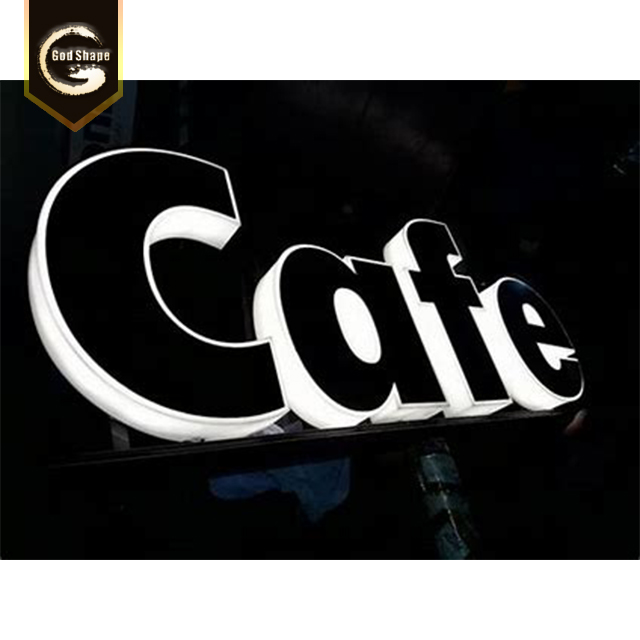 Backlit Shop Front Cafe Pizza  Car Logo 3D Laser Cut SS  led Letters Sign illuminated Raised Alphabet Number Sign