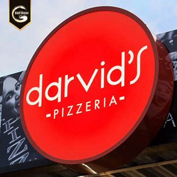 Wall Mounted Round Shape LED Light Box Light Up Acrylic Light Box