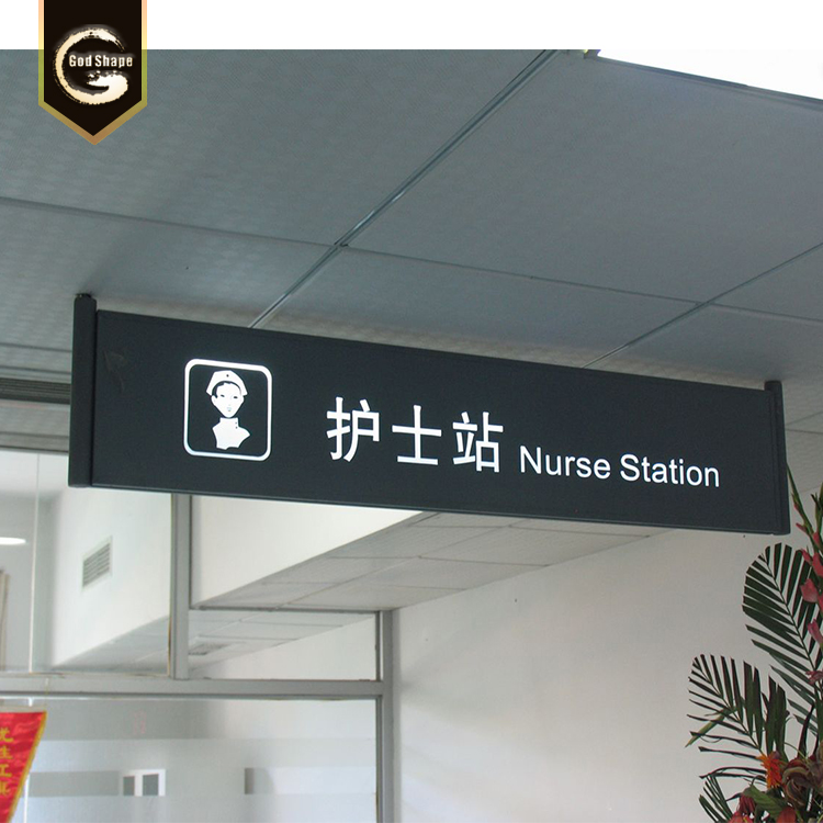 Custom made Acrylic wall clock hospital sign board led signage indoor light signs