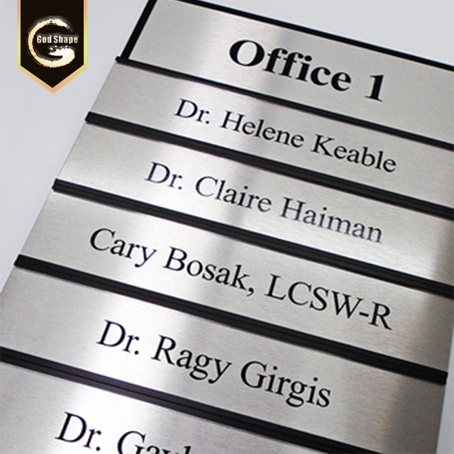 Factory Customer Made Curved Metal Office Name Room Number Hotel Sign