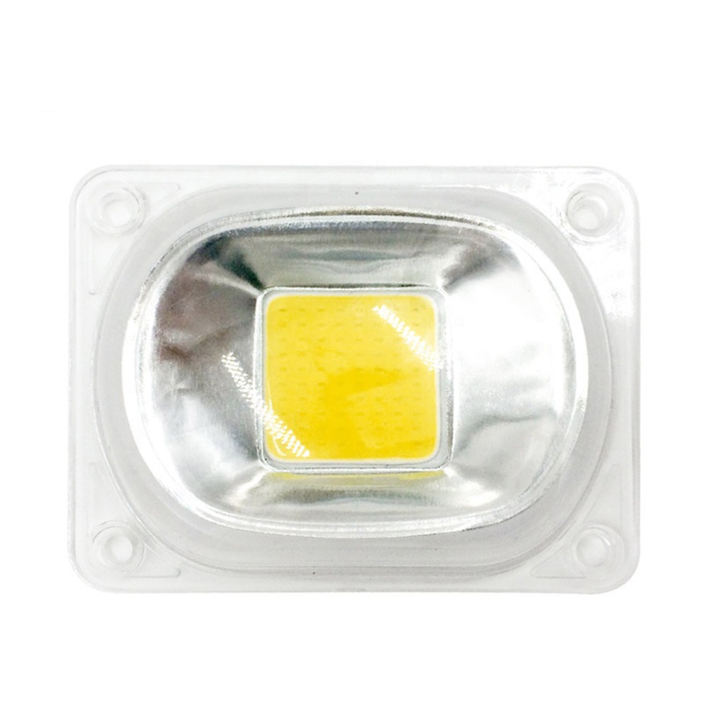 220V 50W LED COB Bulb Chip + LED Lens Reflector for Garden Garage Park Square Lighting