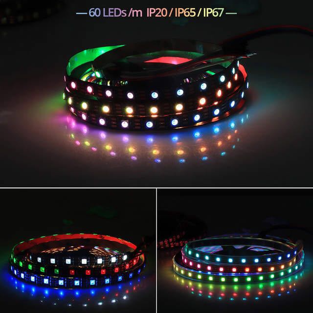 addressable led strip 30 LEDs/M WS 2812 WS2812 B led pcb strip Light 5V