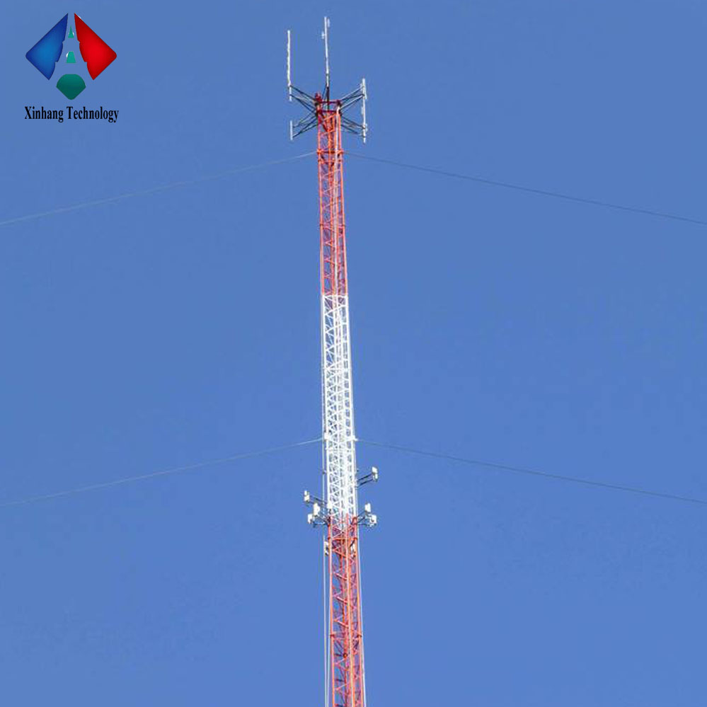 Telecom Antenna Signal Cell GSM WIFI Microwave Steel Lattice Guyed Tower