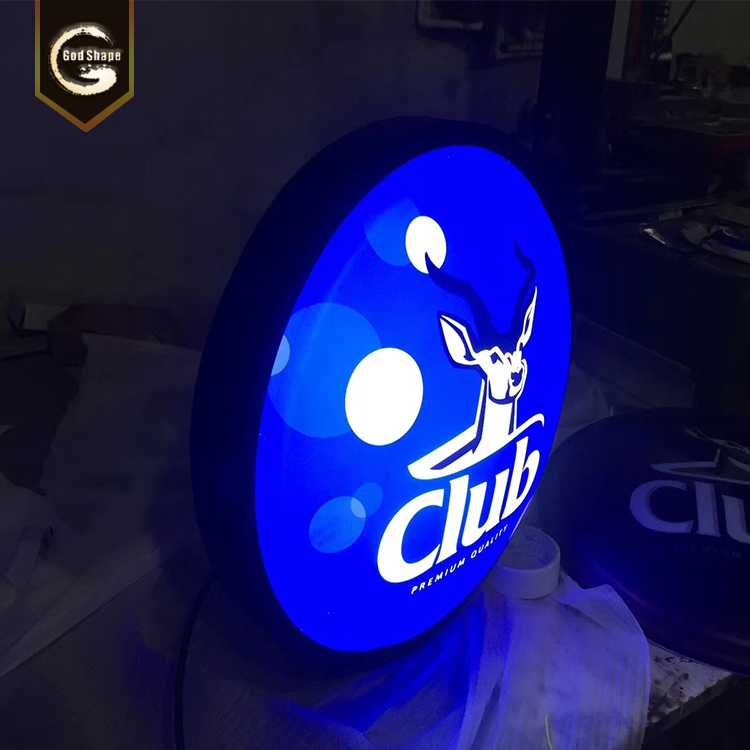 New Design 2019 UV printing  Round Advertising led box vacuum forming light box