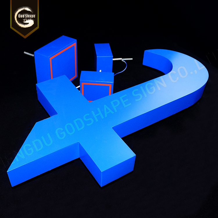 Customized 3D led stainless steel back lit logo indoor reception sign