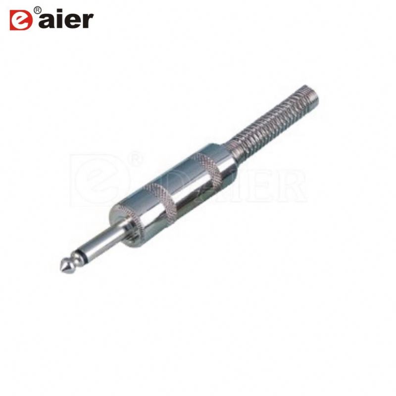 Spring Phone Connector, Mono 3.5MM Jack to 6.35