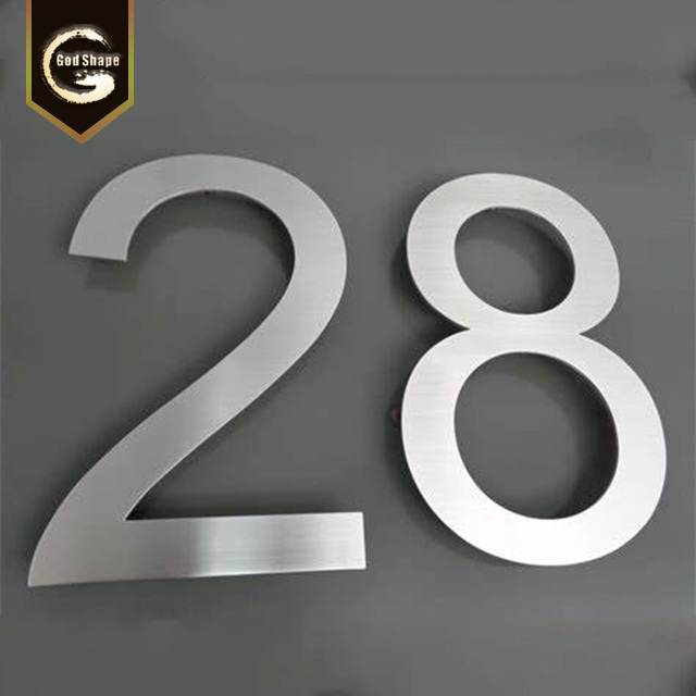 OEM Aluminum Stainless Steel Letters Sign Non-illuminated 3D Laser Cut Letter Alphabet Number Signs