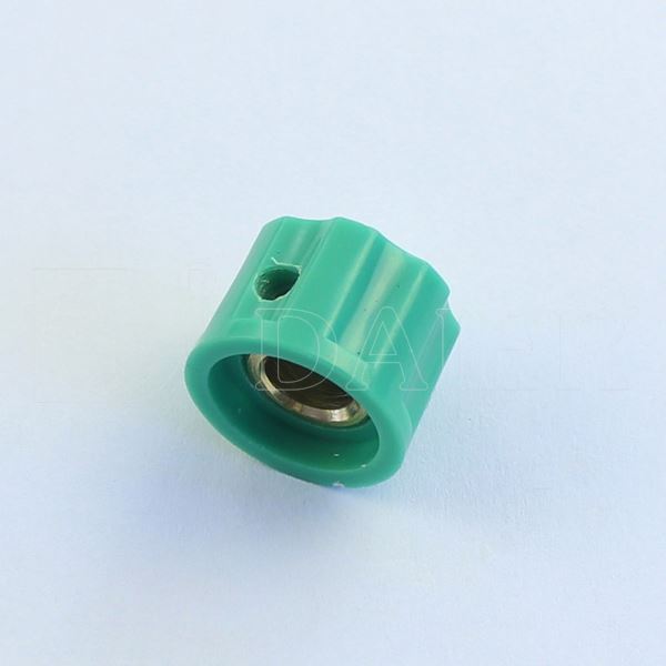 Mini Brass Insert 1/4 Shaft Plastic Control Effect Pedal Green Guitar Knob