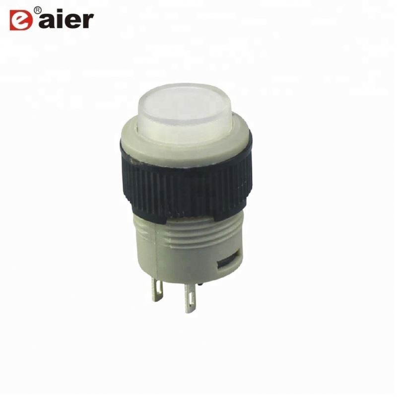 250VAC 2PIN Soldering Type SPST Latching 16MM Push Switch Button