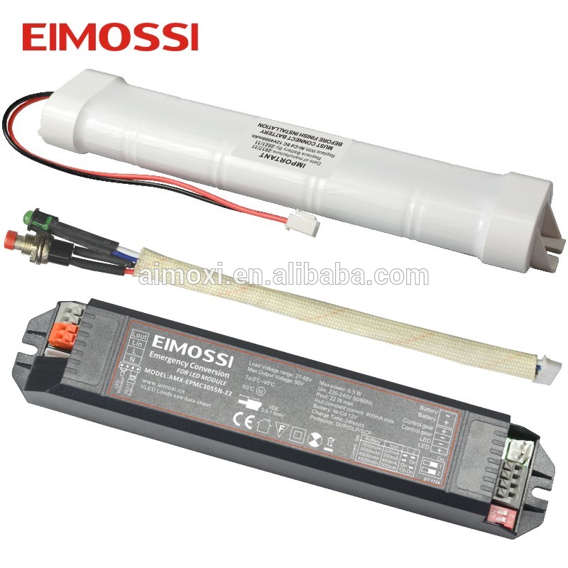 1-3H led emergency power supply unit for 6-60W light with driver 0.6/0.65A 15-85v