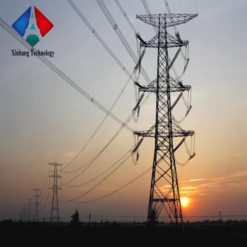 octagonal 33kv transmission line steel pole 110kv 132kv 230kv 380kv 400kv 550kv 30 meter galvanized monopole tower 200