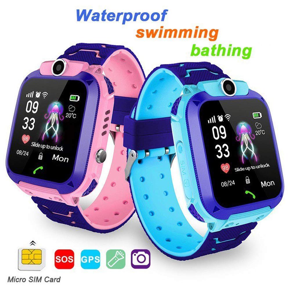 Q12 Smart Watch IP67 Waterproof Sport Kids Watches Girls Boys Android 1.44' Touch Screen Phone Smartwatch Fluorescence on Wrist