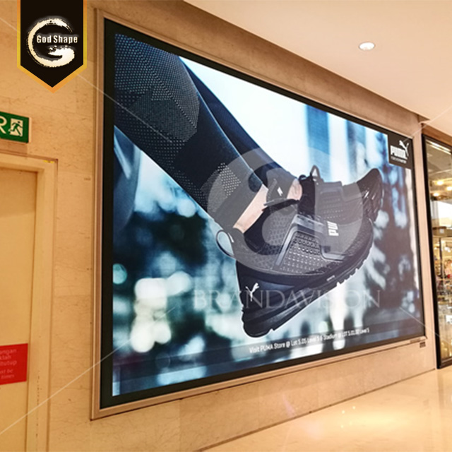 High Quality square Frontlit advertising LED Backlit Wall Mount Advertising led Light box sign